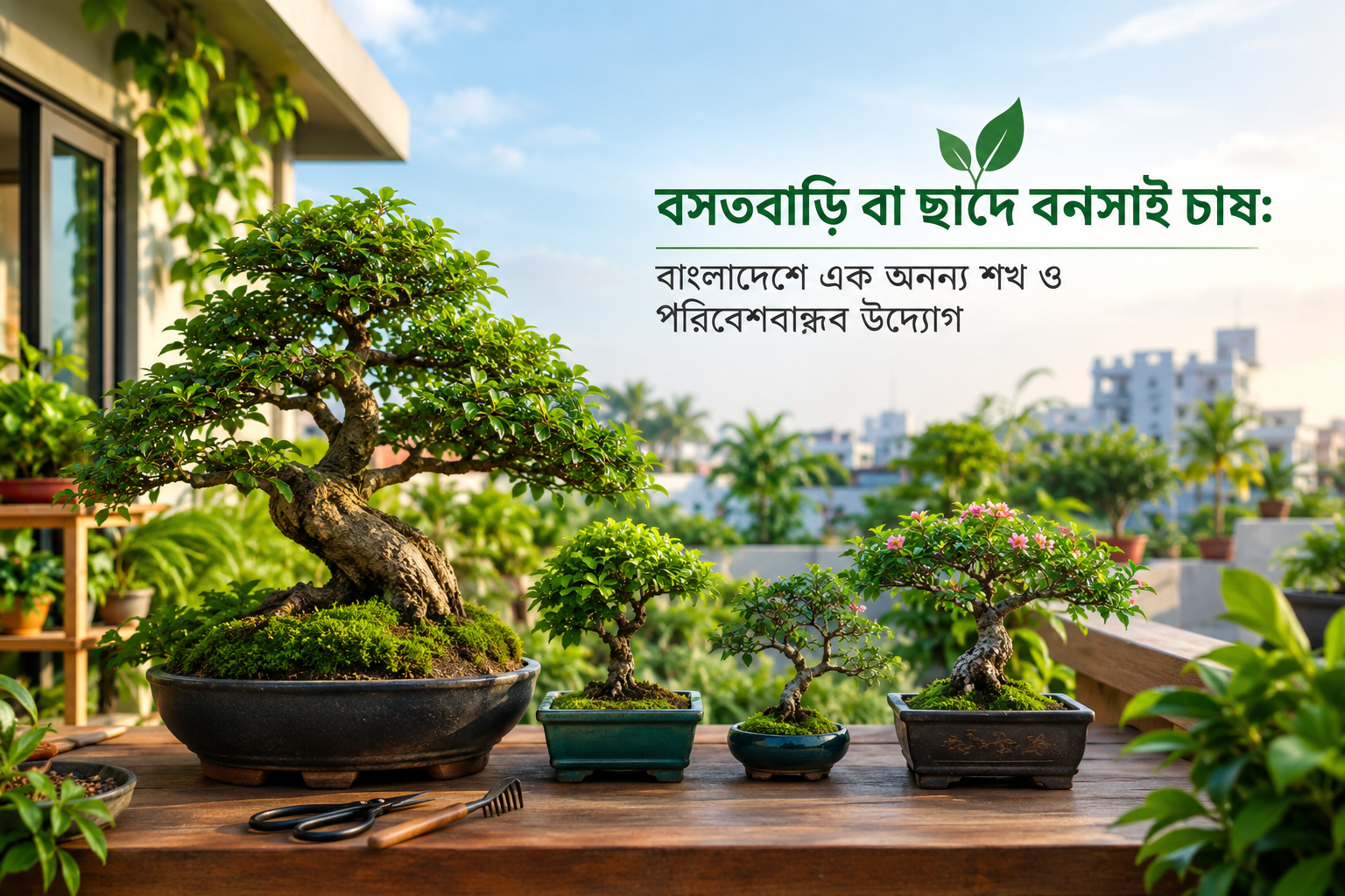 বসতবাড়ি বা ছাদে বনসাই চাষ: বাংলাদেশে এক অনন্য শখ ও পরিবেশবান্ধব উদ্যোগ