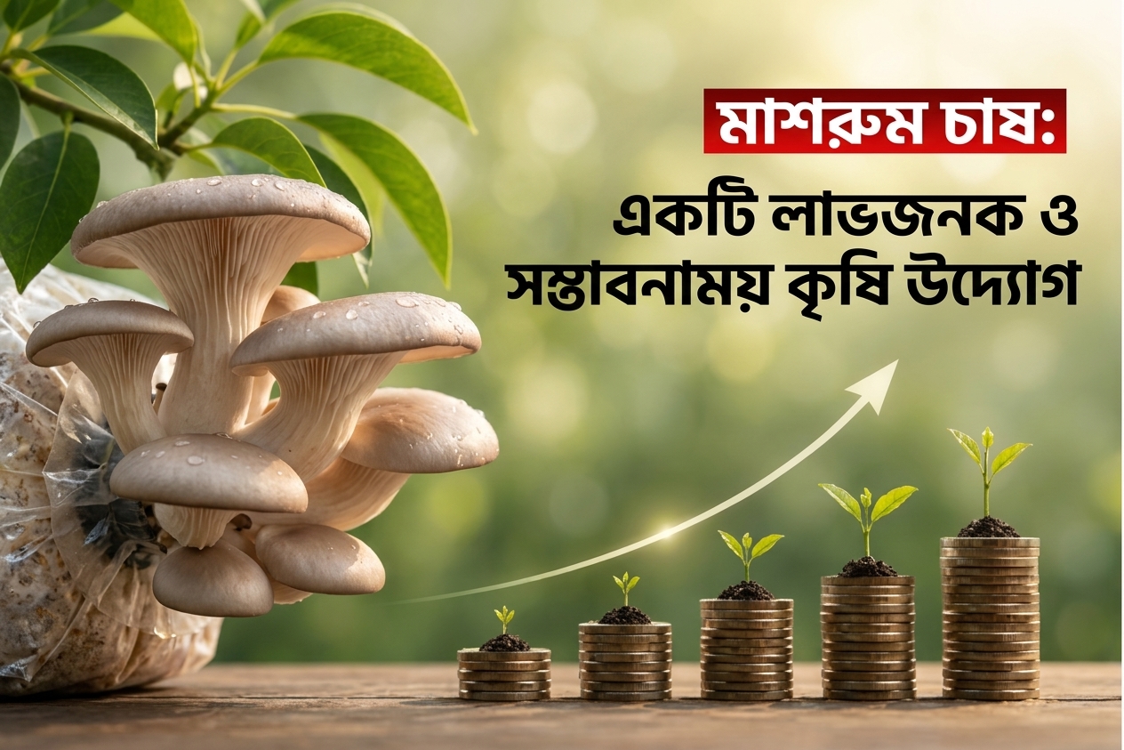 মাশরুম চাষ: একটি লাভজনক ও সম্ভাবনাময় কৃষি উদ্যোগ